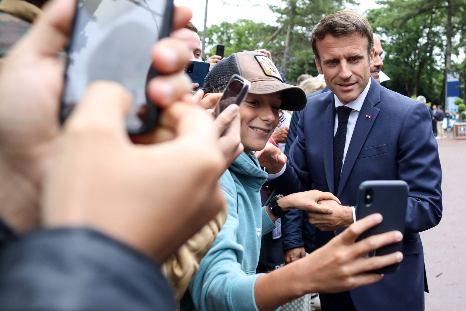 Emmanuel Macron pühapäevastel valimistel.