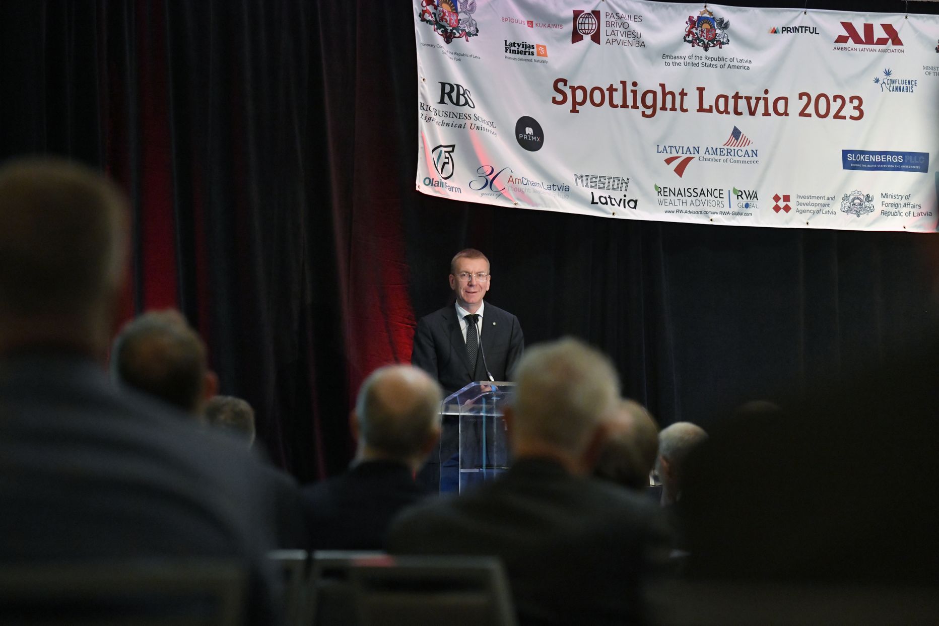 Valsts prezidents Edgars Rinkēvičs Bostonā piedalās konferencē “Spotlight Latvia 2023”