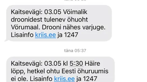 Naktī uz svētdienu Igaunijas gaisa telpā īslaicīgi ielidojis drons