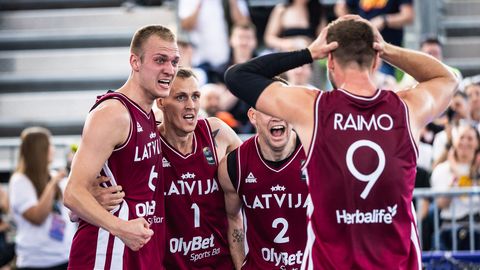 Latvijas 3x3 basketbolisti Pasaules kausā izcīna zelta medaļ
