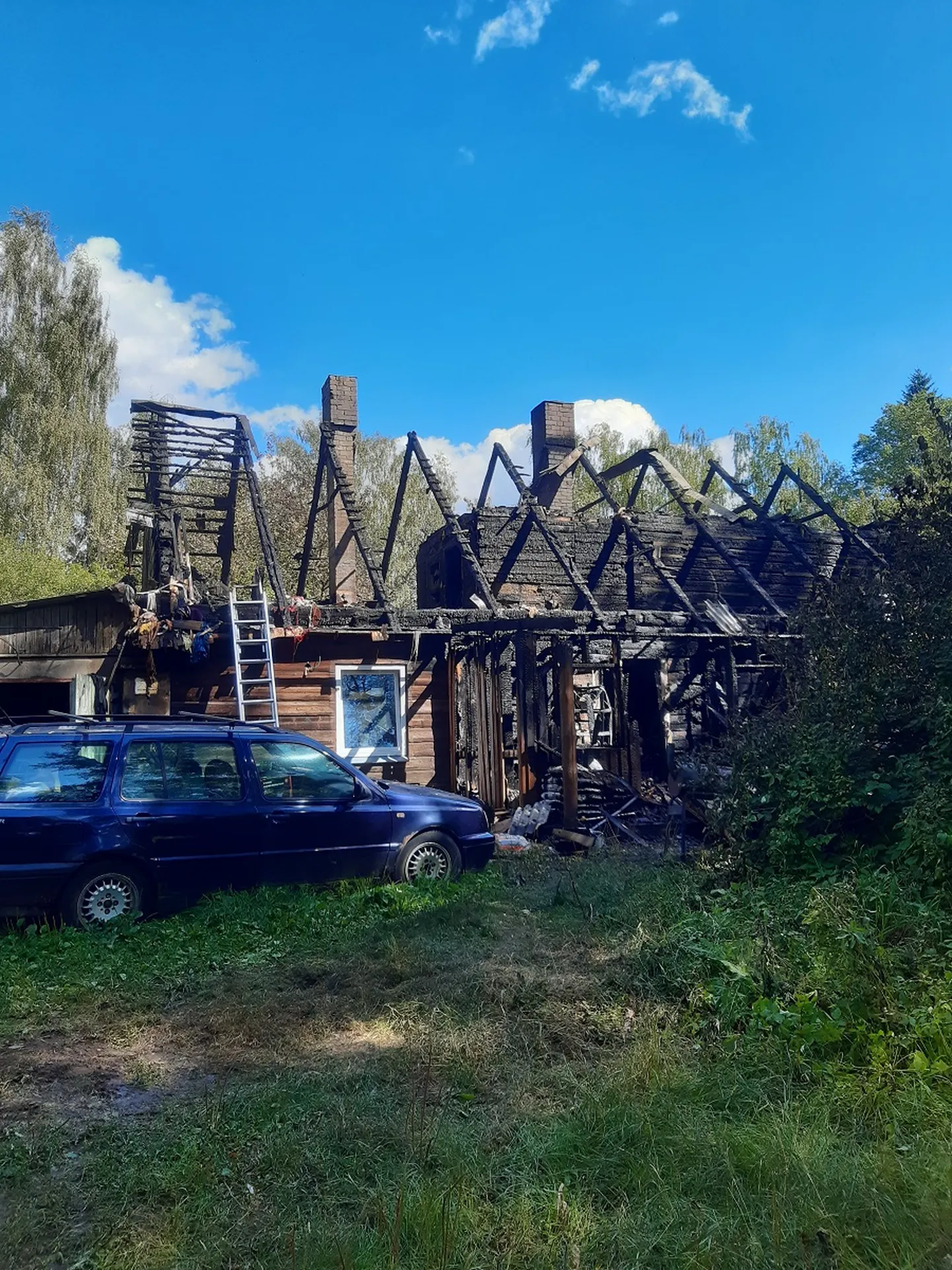 Пожар в доме в селе Какуметса.