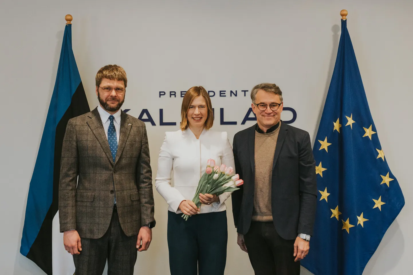 Jevgeni Ossinovski (vasakul), Kersti Kaljulaid ja Meelis Joost.