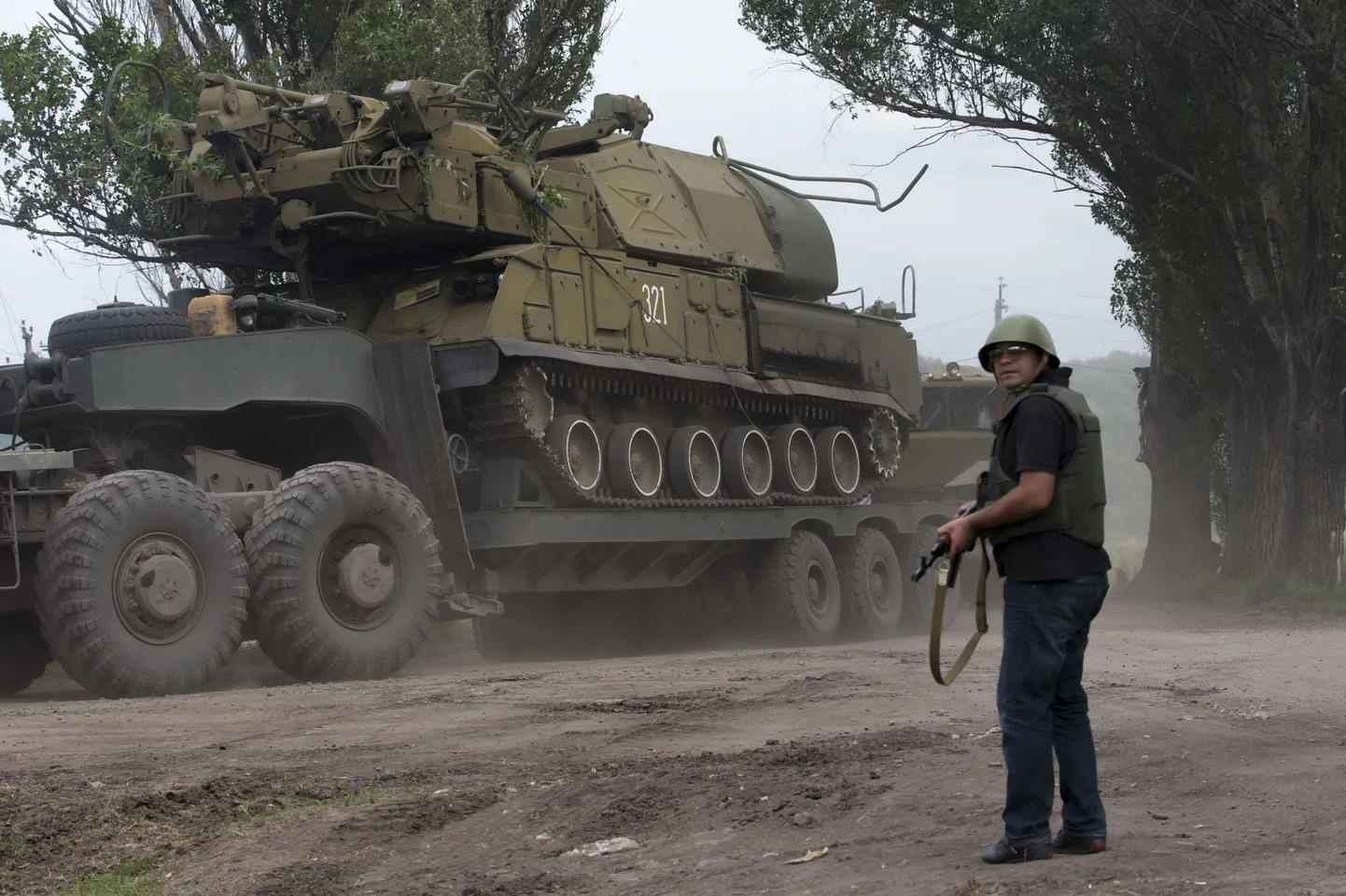 Ukraina sõjaväe Buk-raketisüsteemid juuli alguses Slovjanski lähistel.