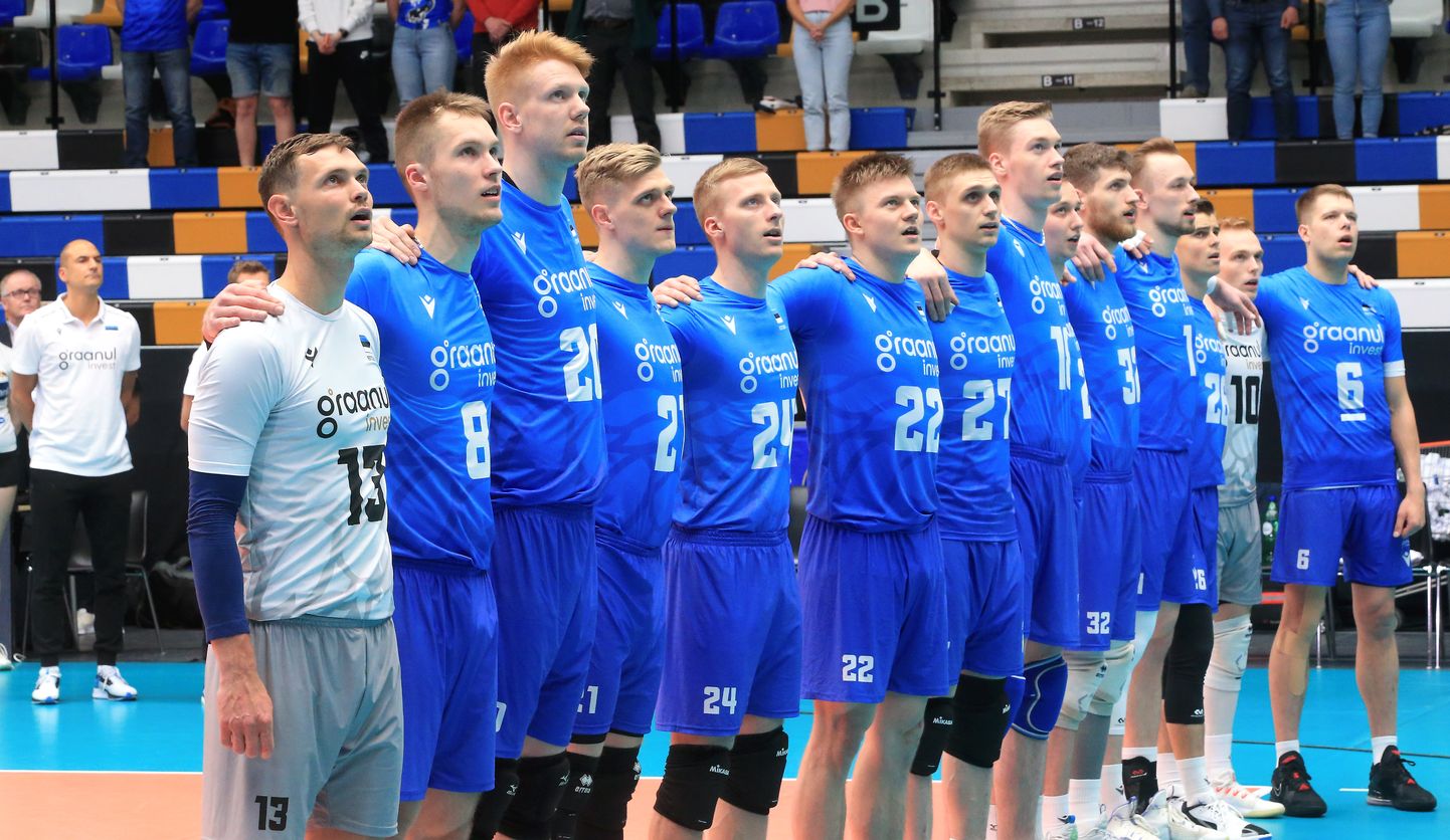 Eesti võrkpallikoondislased.