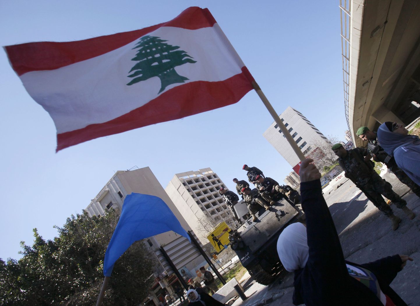 Ливанский флаг.