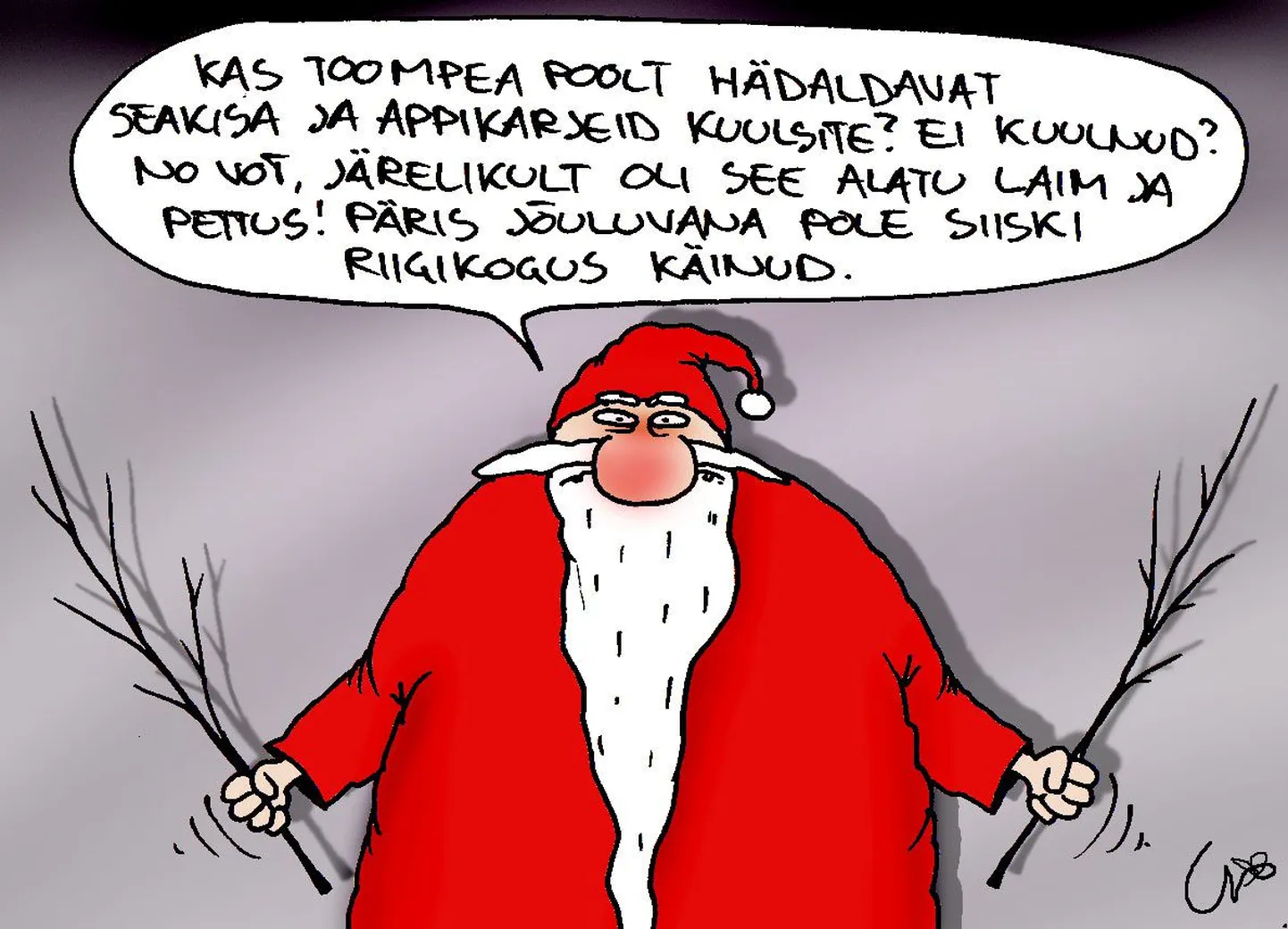 Riigikogus käis vale-jõuluvana.