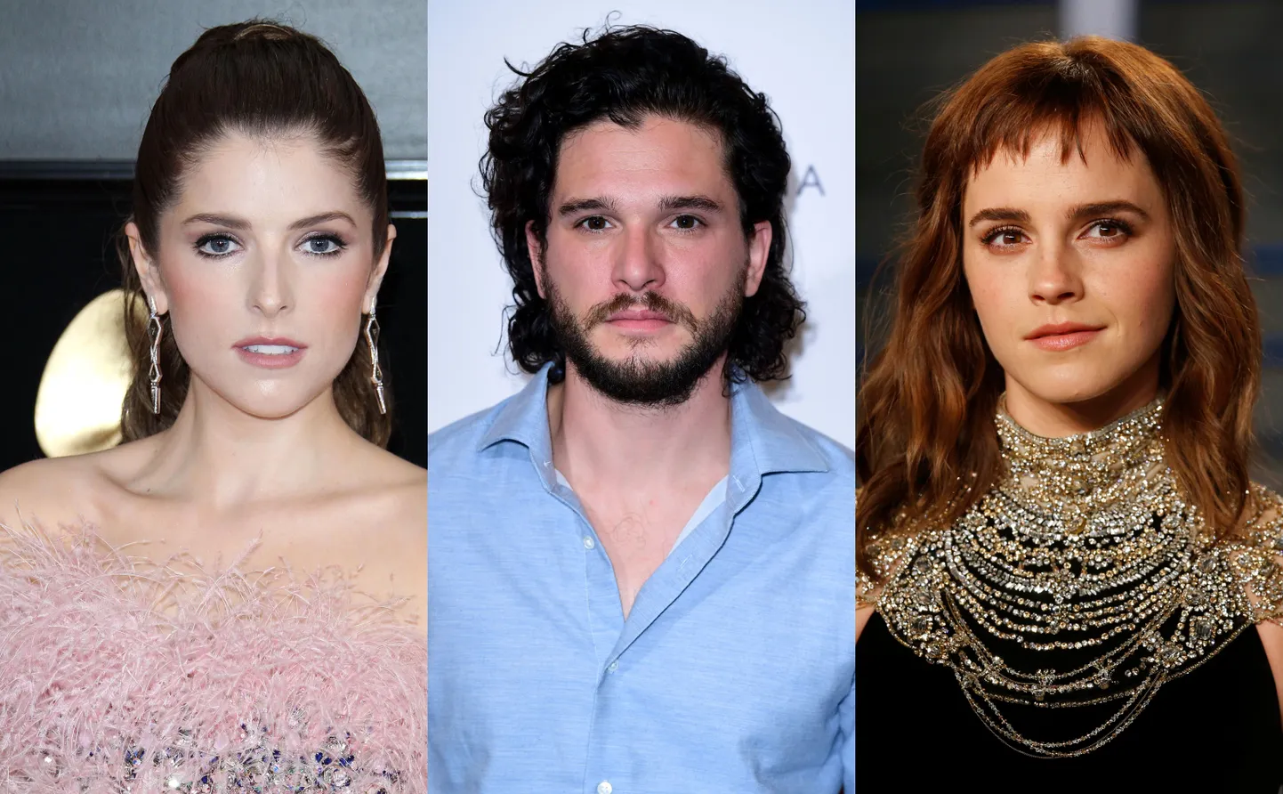 Anna Kendrick, Kit Harrington, Emma Watson.