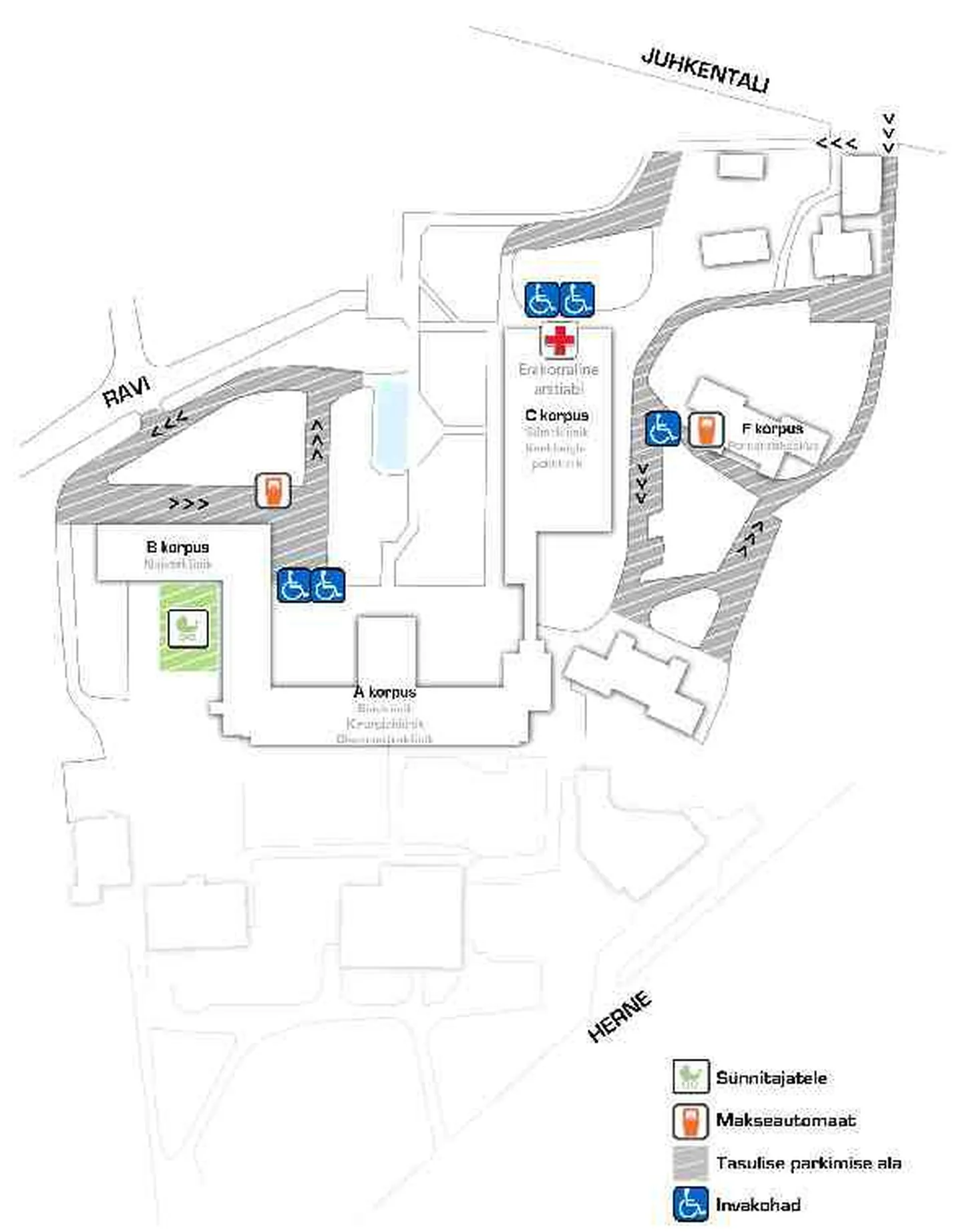Parkimine Ida-Tallinna Keskhaigla territooriumil Ravi tänaval.