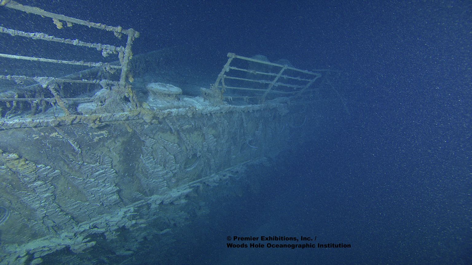 Premier Exhibitions, Inc. / Woods Hole Oceanographic Institutioni allveefoto ookeaniaurikust Titanic, mis uppus 15. aprillil 1912 Atlandi ookeani põhjaosas