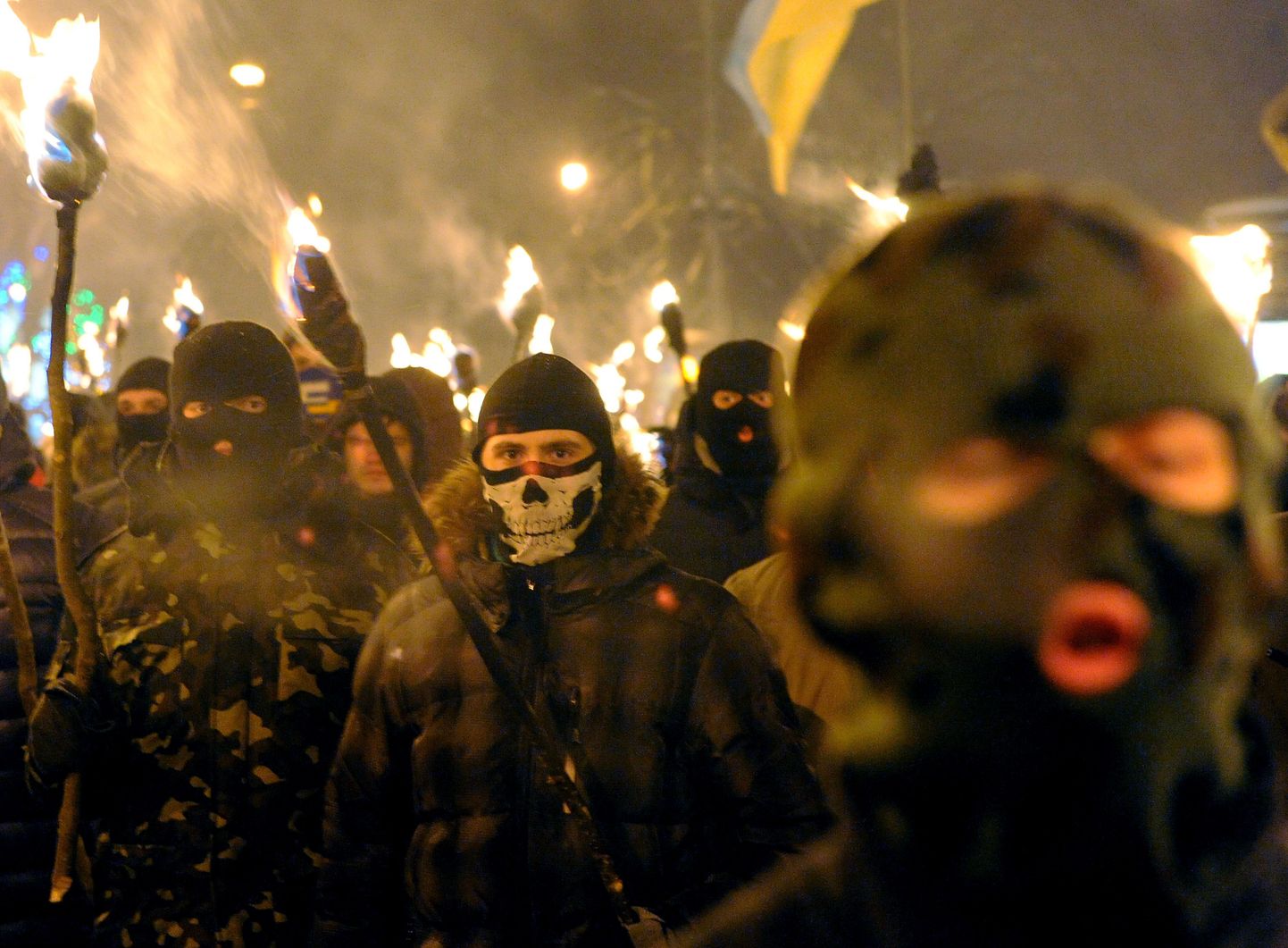 Meeleavaldajad Lvivis jaanuari lõpus.