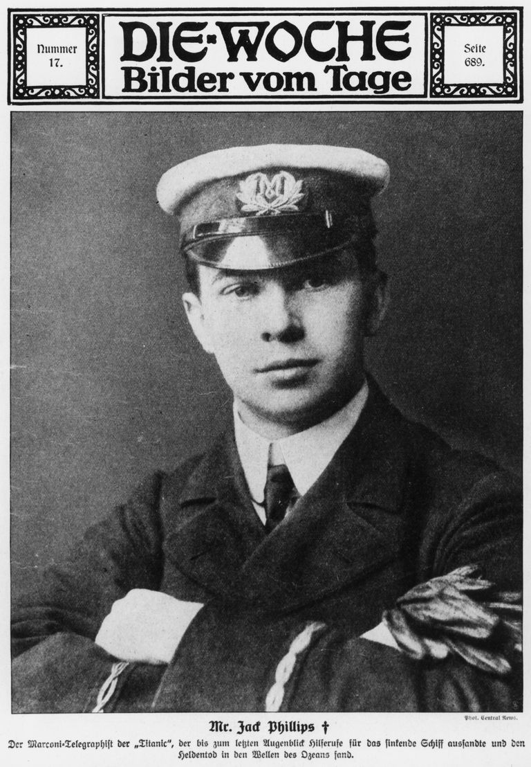 Foto Titanicu vanemradistist Jack Phillipsist Saksa ajakirja esikaanel