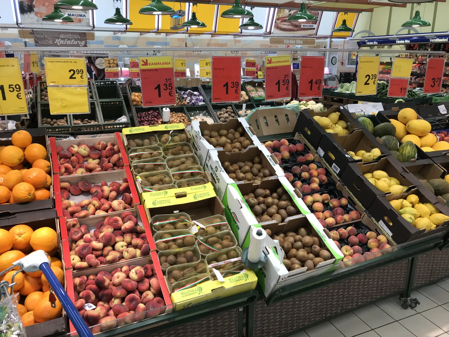 Lisaks energiale kallinevad kiiresti ka toidukaubad.