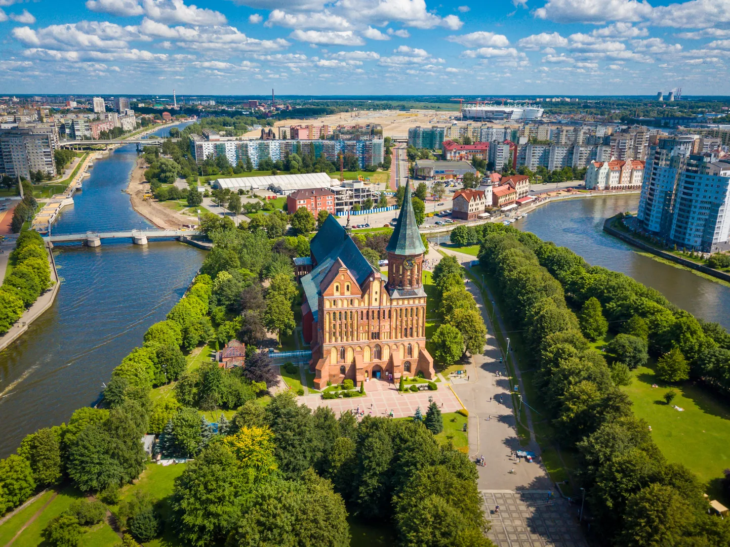 Venemaa linn Kaliningrad. Kaliningradi oblast jääb Leedu ja Poola vahele