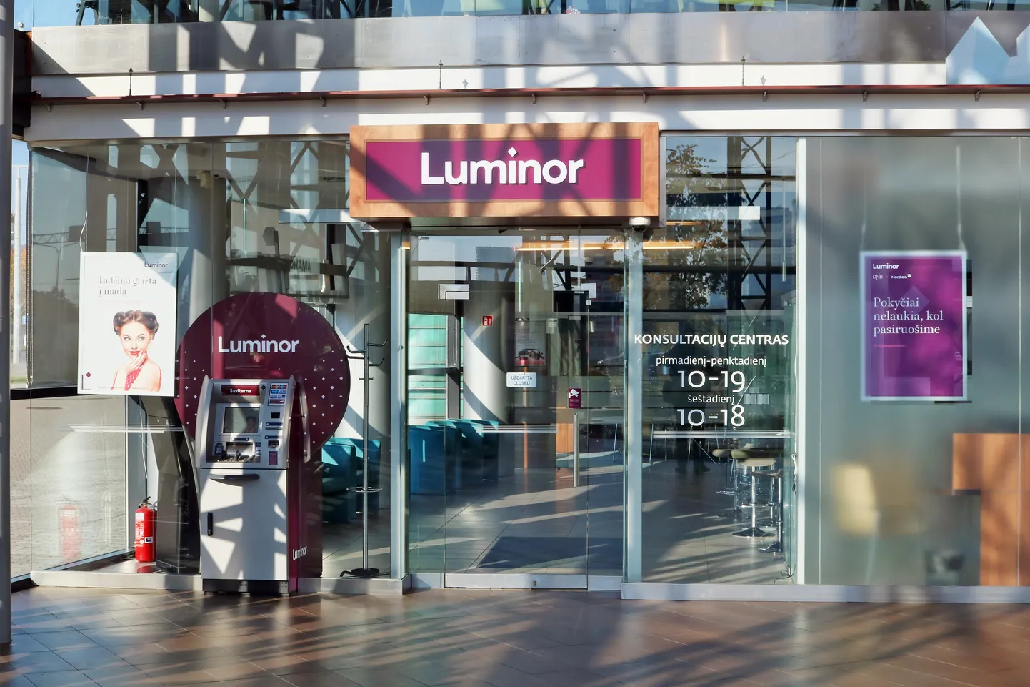 "Luminor" bankomāts. Ilustratīvs attēls.