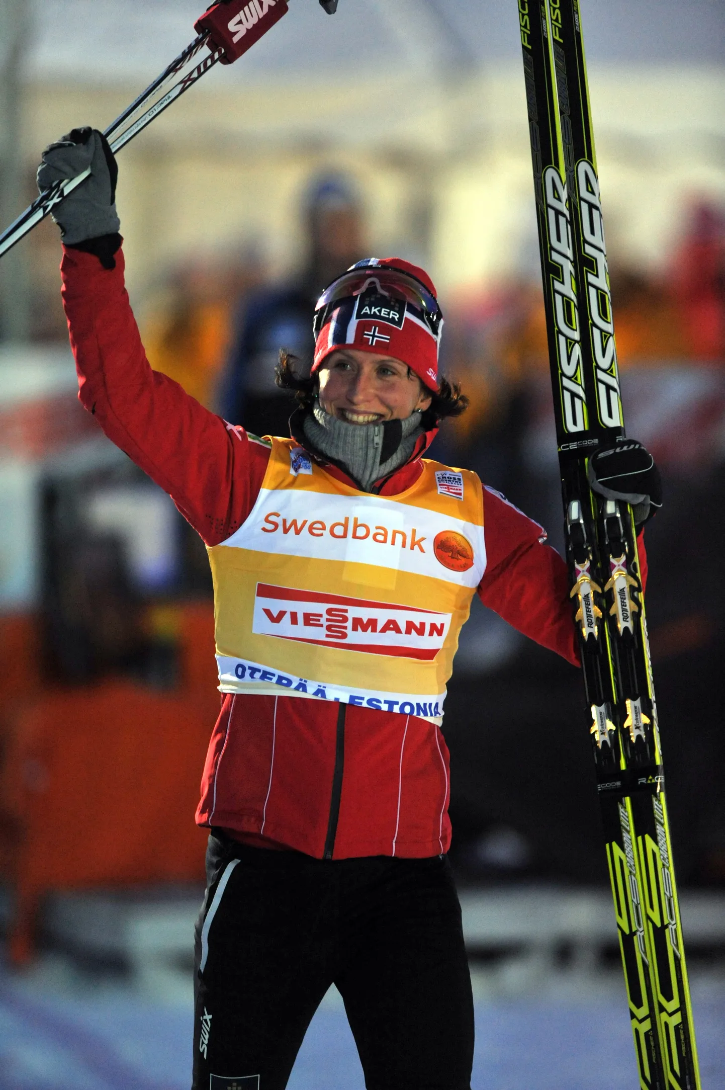 Marit Bjørgen tõusis MK-sarjas liidriks.