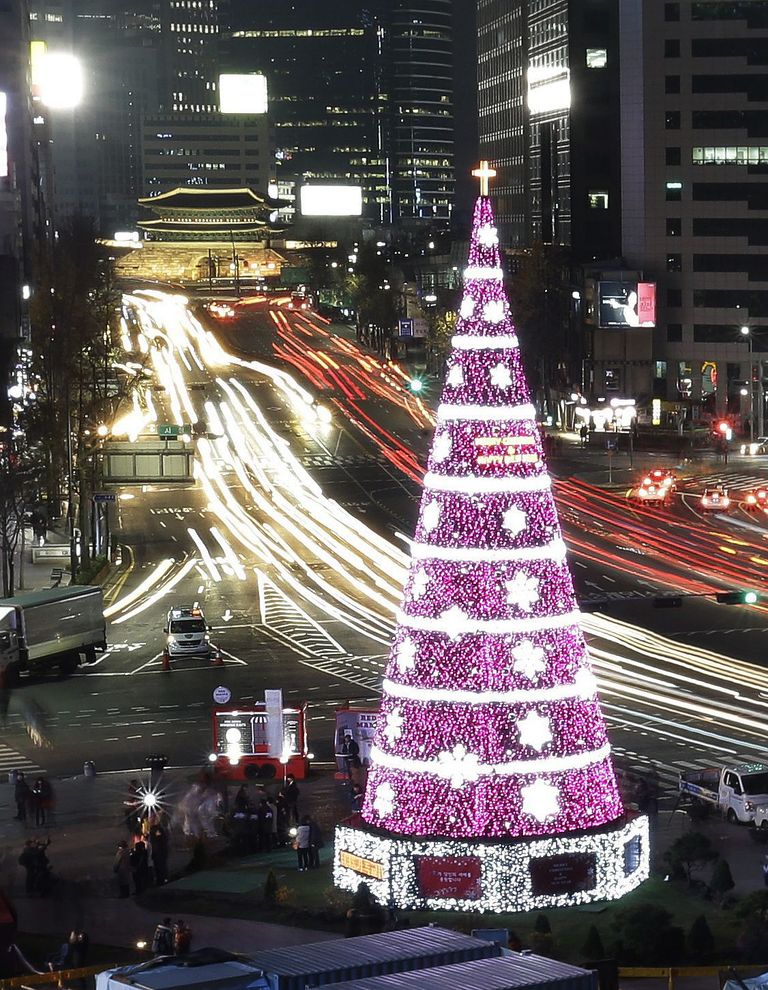 Jõulupuu Lõuna-Koreas. Foto: AP