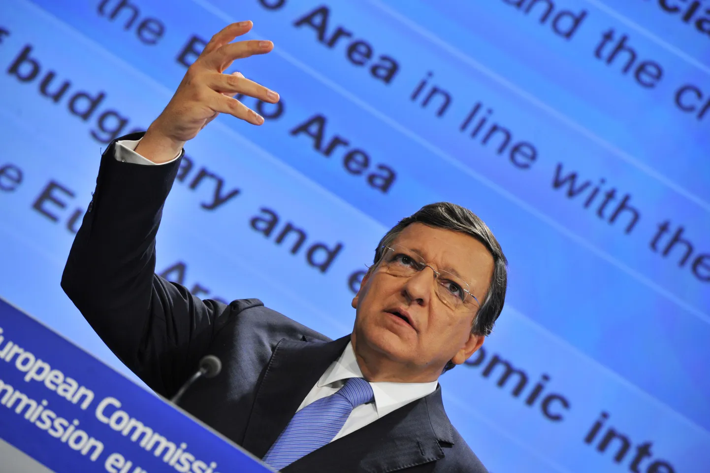 Jose Manuel Barroso tänasel pressikonverentsil.