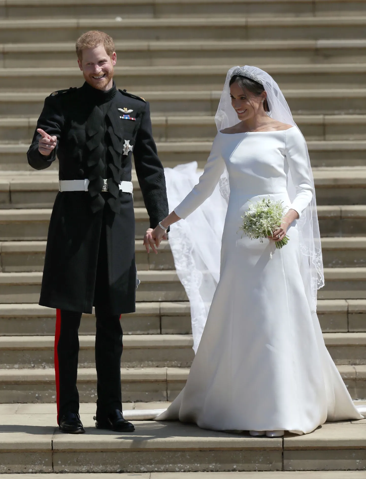 Prints Harry ja Sussexi hertsoginna Meghan oma pulmapäeval.