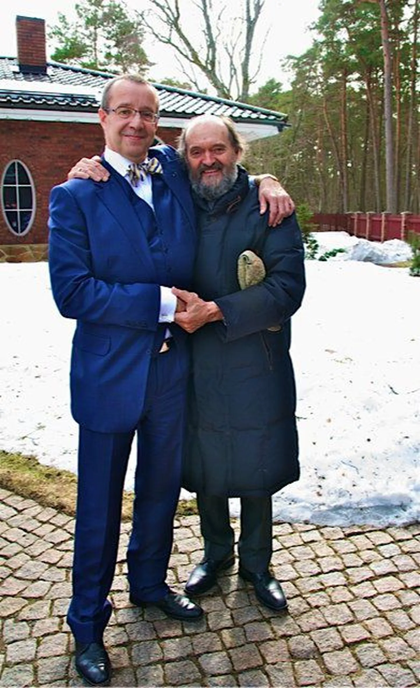President Toomas Hendrik Ilves ja helilooja Arvo Pärt Laulasmaal.