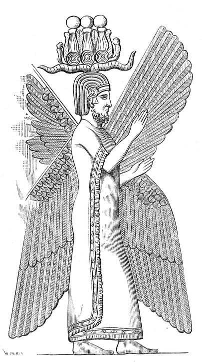 Ahhemeniidide suurriigile aluse pannud kuningas Kyros II riigi esimeses pealinnas Pasargadaes säilinud bareljeefil.