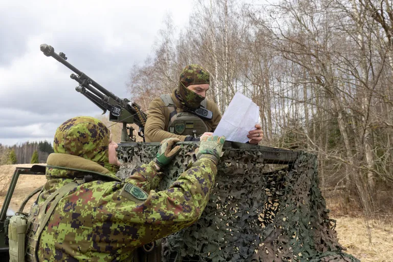 Kaitseliidu küberkaitseüksus harjutas mullu märtsis suurõppuseks Kevadtorm Viljandimaal Karksi-Nuia kandis.