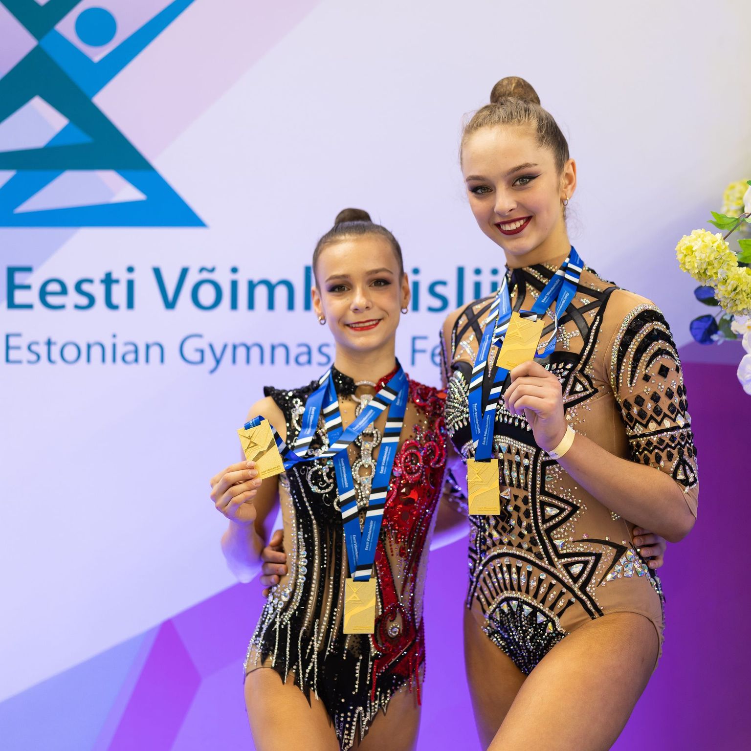 Эстер Крейтсман и Мелани Келер, чемпионат Эстонии по художественной гимнастике 2022.