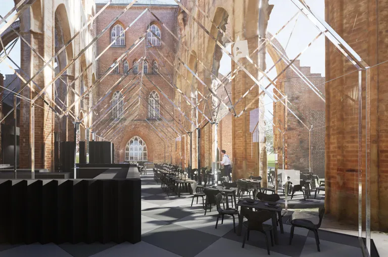 Vaade restoranile sissepääsu juurest