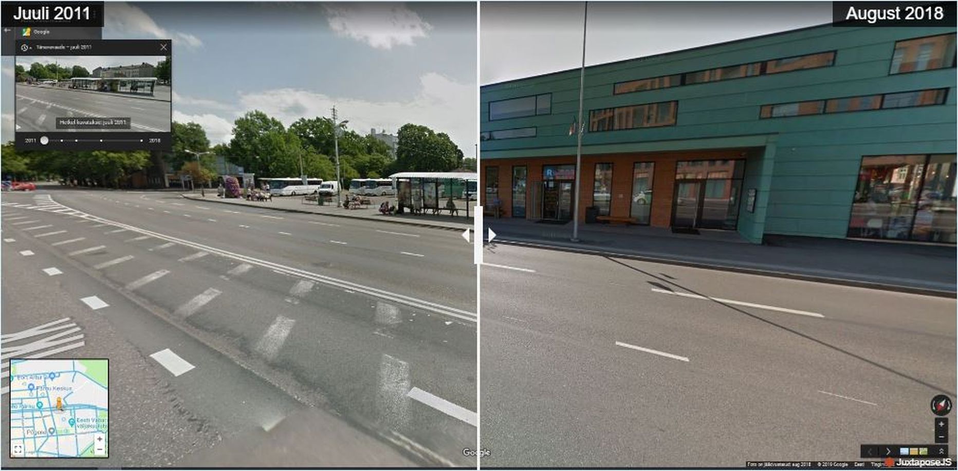 Pärnu bussijaam on läbinud aastate jooksul korraliku muundumise.