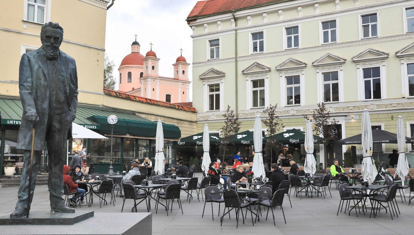 Tänavakohvik  Vilniuses.