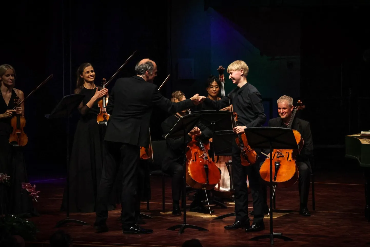 Eesti pillifondi gala Pärnu muusikafestivalil. Florian Donderer ja Hans Christian Aavik (paremal).