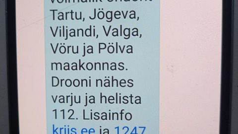Kaitsevägi saatis droonihoiatuse mitmele maakonnale