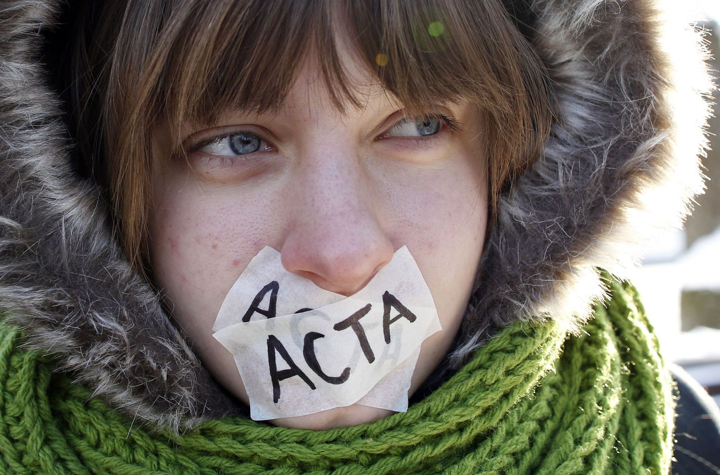 Leedu pealinnas Vilniuses toimunud ACTA-vastane meeleavaldus.