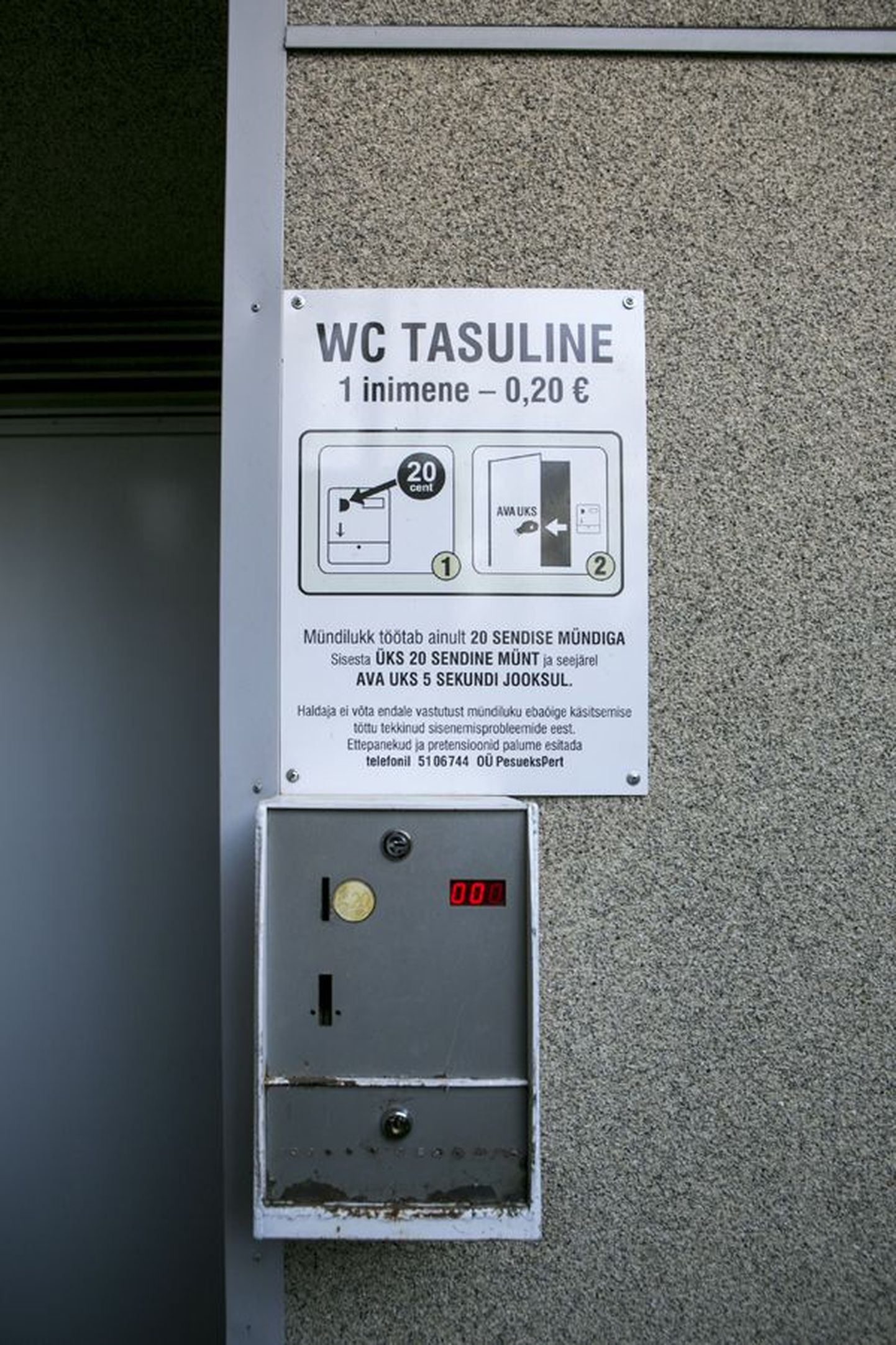Tasuliste WC-de automaatkassad on paari aasta jooksul varaste saagiks langenud kümneid kordi.