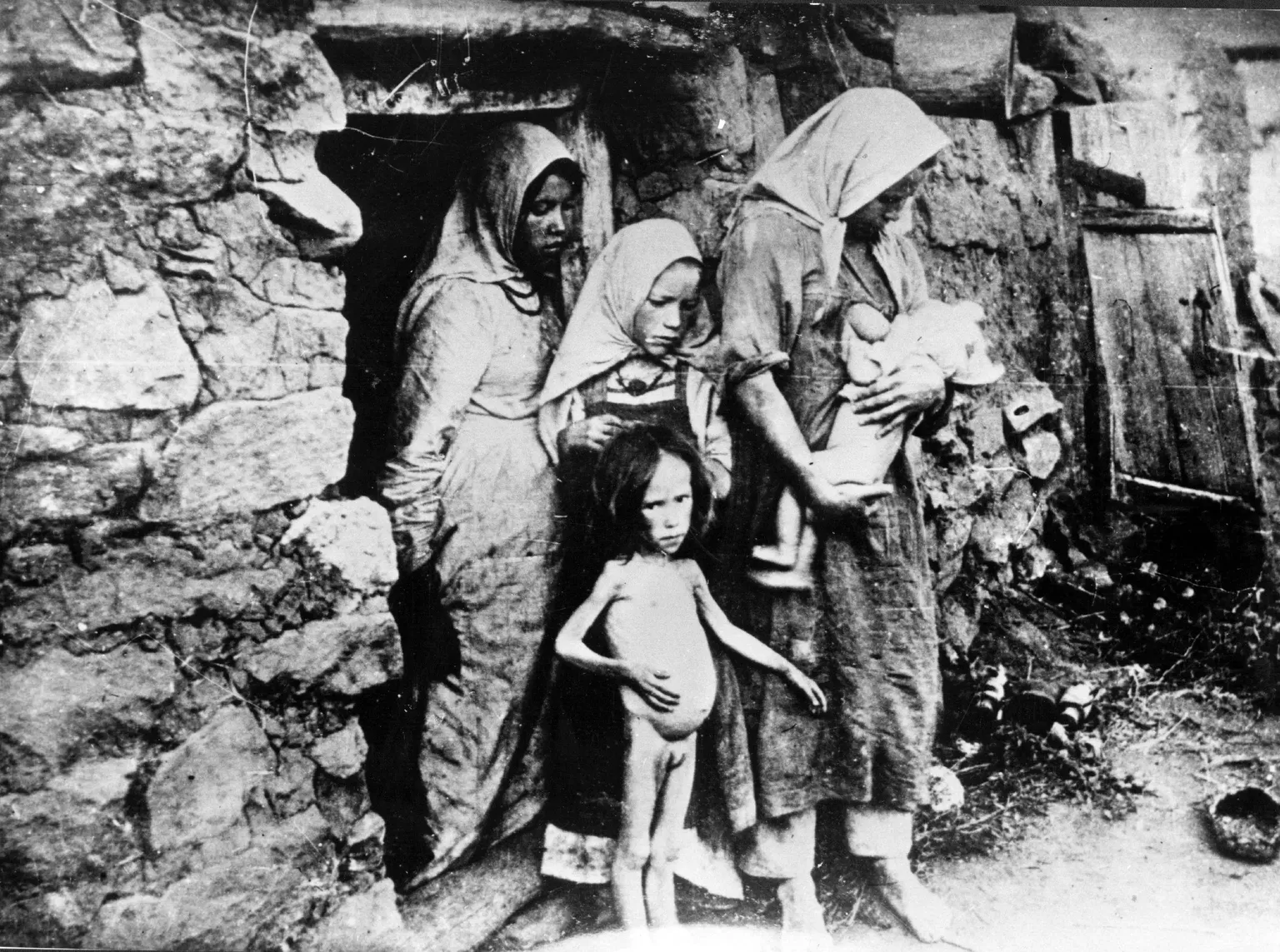 Venemaa, 1920. Nälgiv perekond.