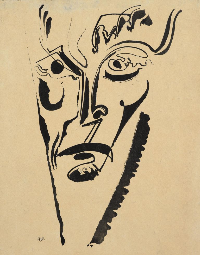 «Mask». 1913–1916, Tušš, paber