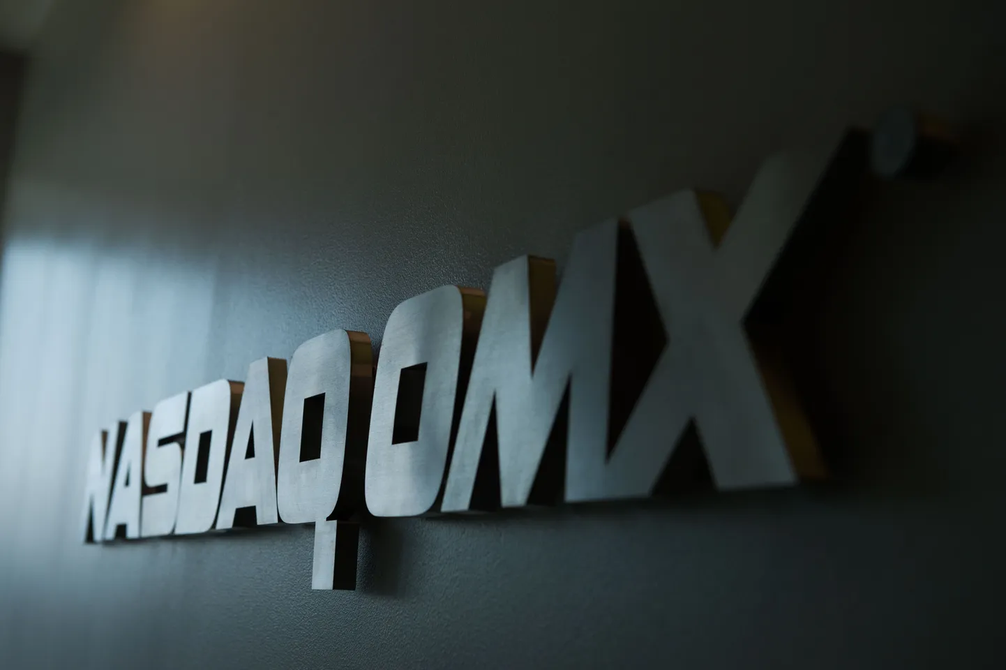NASDAQ OMX logo Tallinna börsi kontoris.