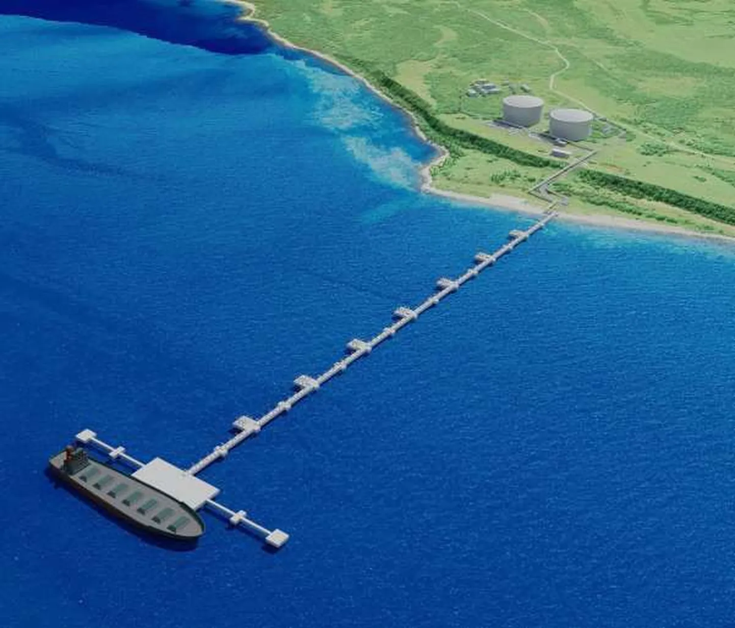 Paldiskisse kavandatava LNG terminali visualiseering.