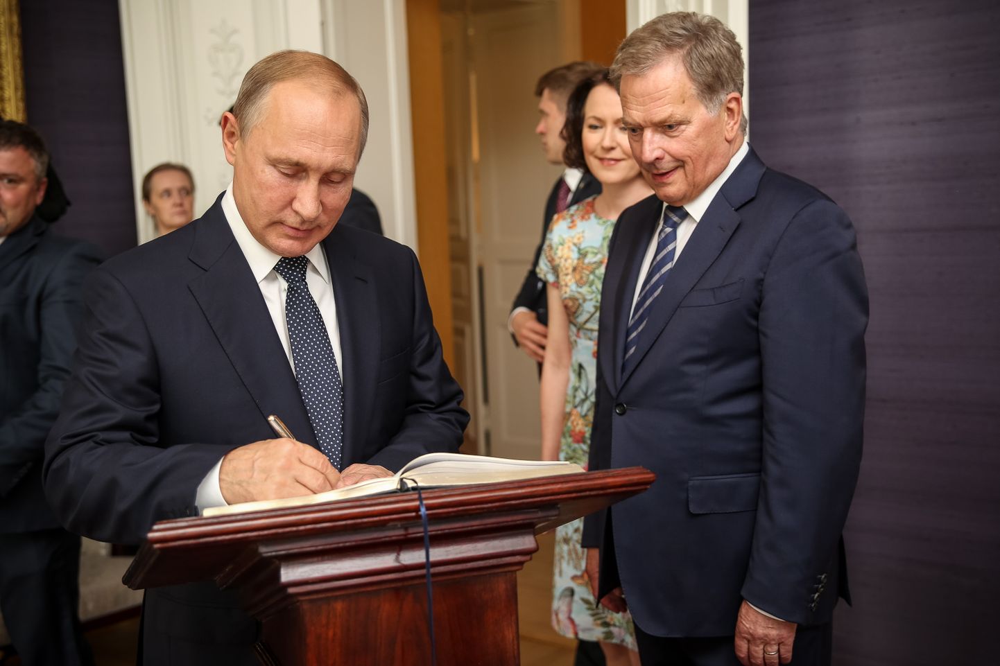 Владимир Путин и Саули Нийнисте во время встречи в 2018 году.