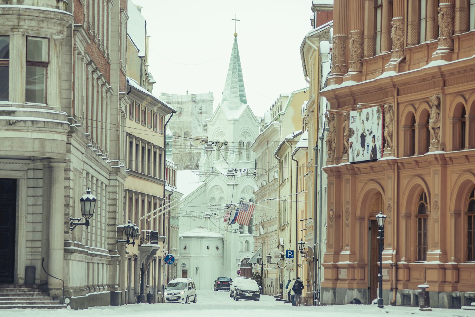 Sniegs Rīgā. Ilustratīvs attēls.