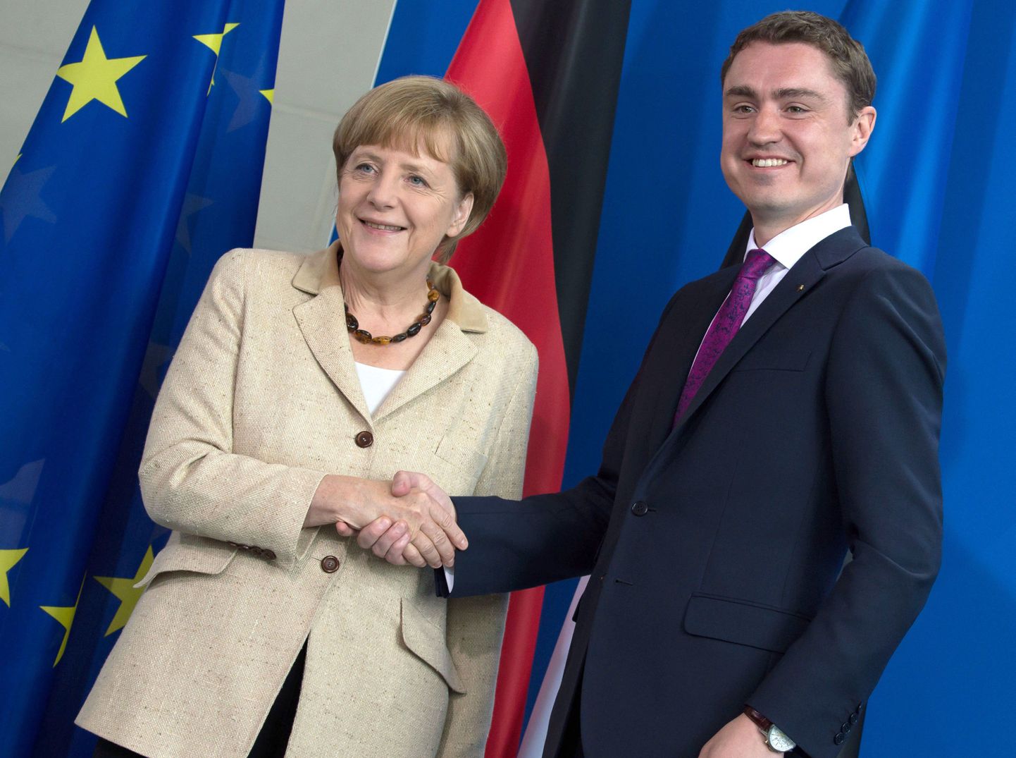 Taavi Rõivas ja Angela Merkel.