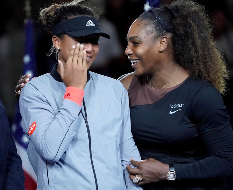 Naomi Osaka ja Serena Williams 2018 USA lahtistel tennisemeistrivõistlustel