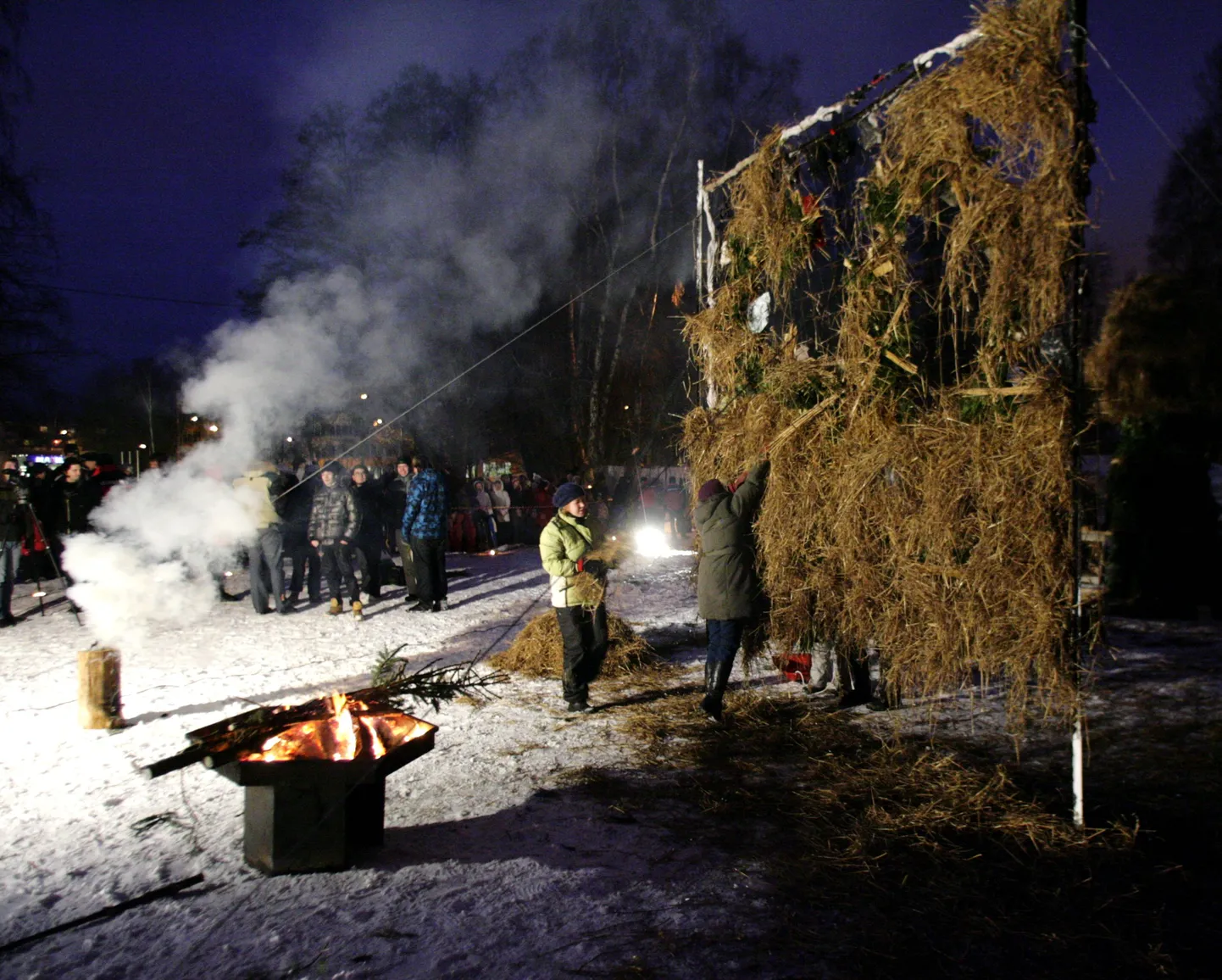 Tule ja jää pidu Mustamäel, Sääse keskuse juures asuval haljasalal.
