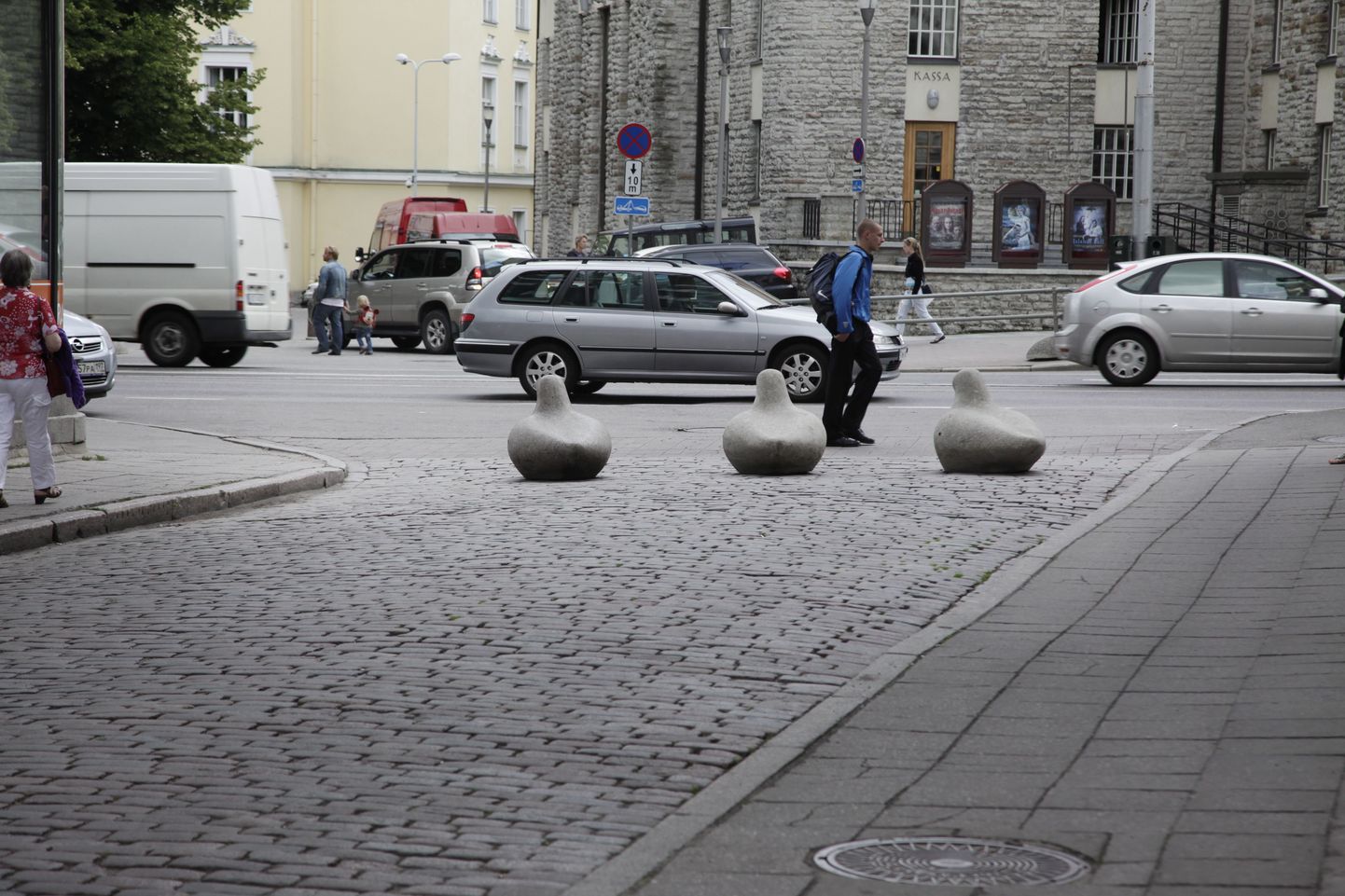Бетонные голуби в начале улица Вяйке-Карья.