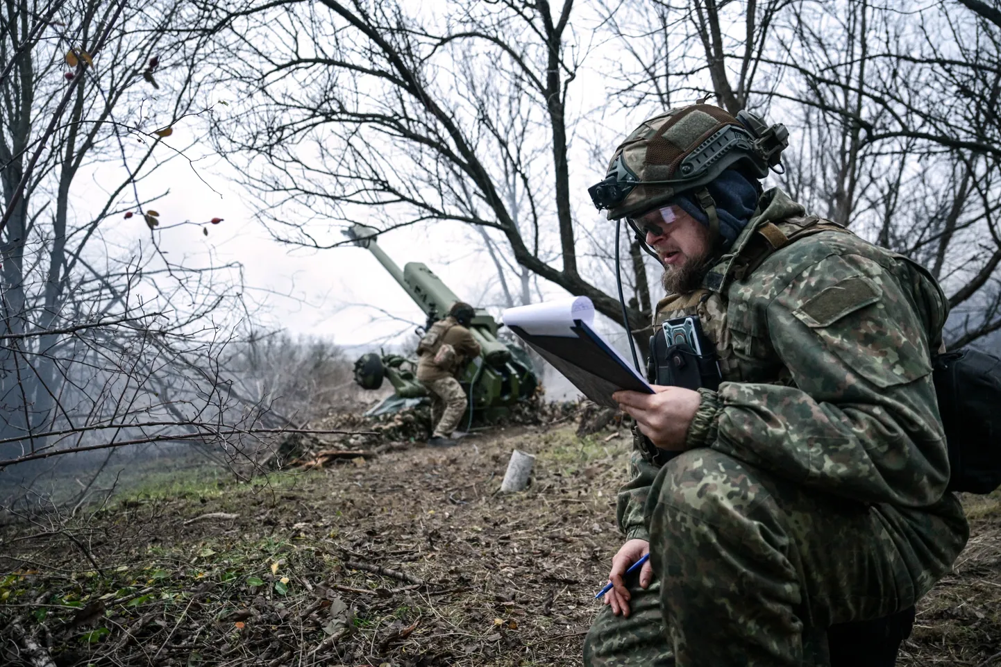 Украинские солдаты на фронте. Иллюстративное фото.