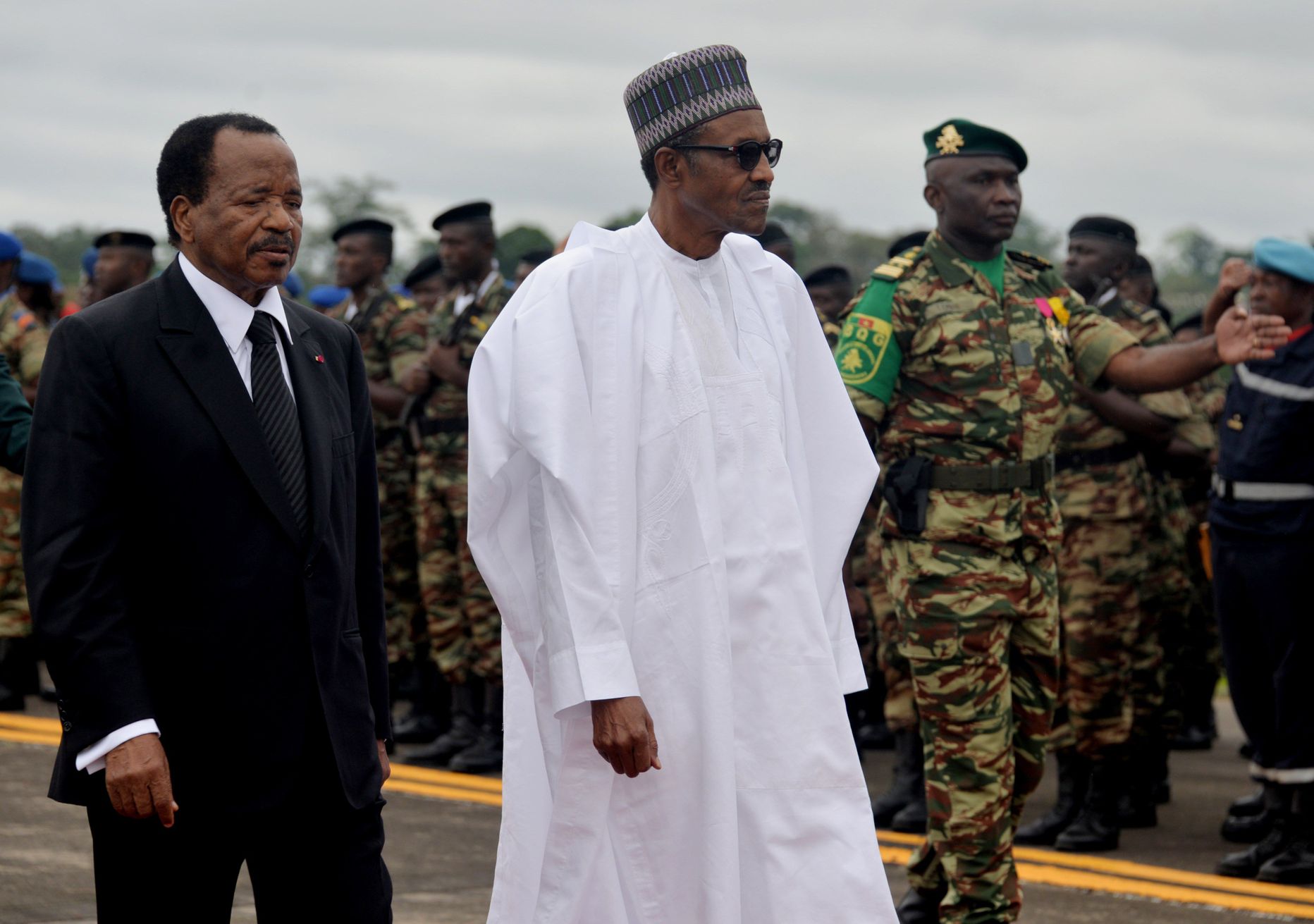 Kameruni president Paul Biya ja tema Nigeeria ametivend Muhammadu Buhari juulis.