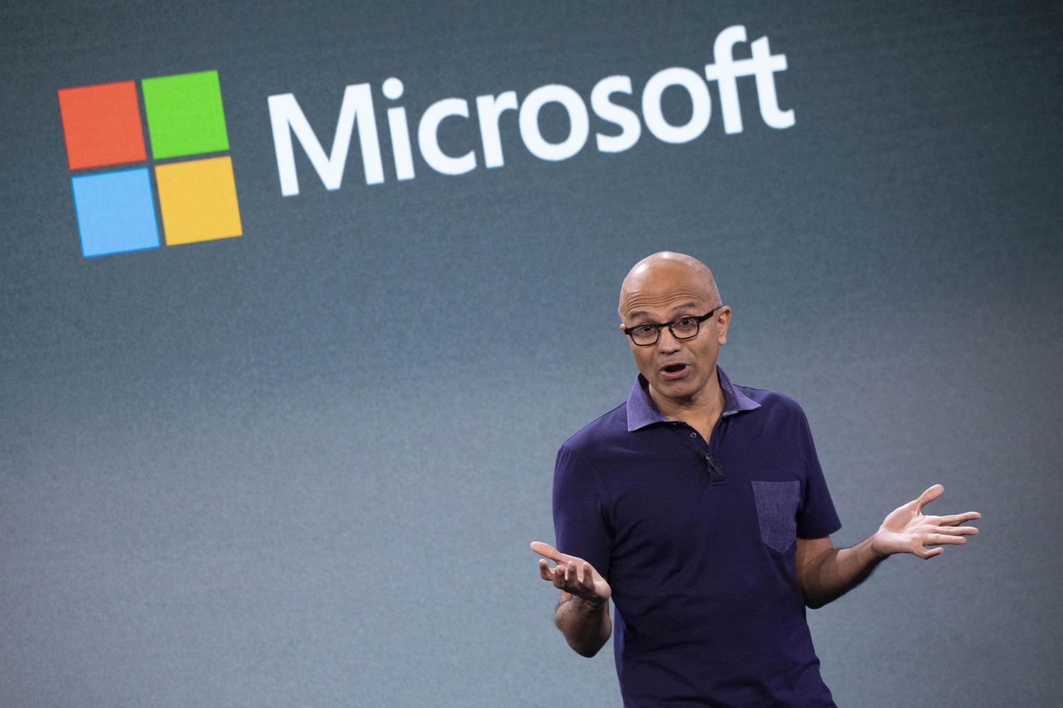 Microsofti tevejuht Satya Nadella.
