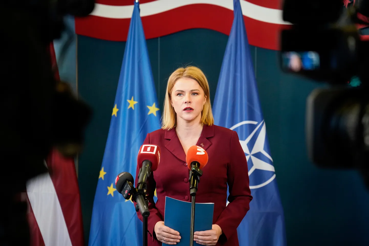 Ministru prezidentes Evikas Siliņas preses konference pēc līderu tikšanās atbalstam Ukrainai.