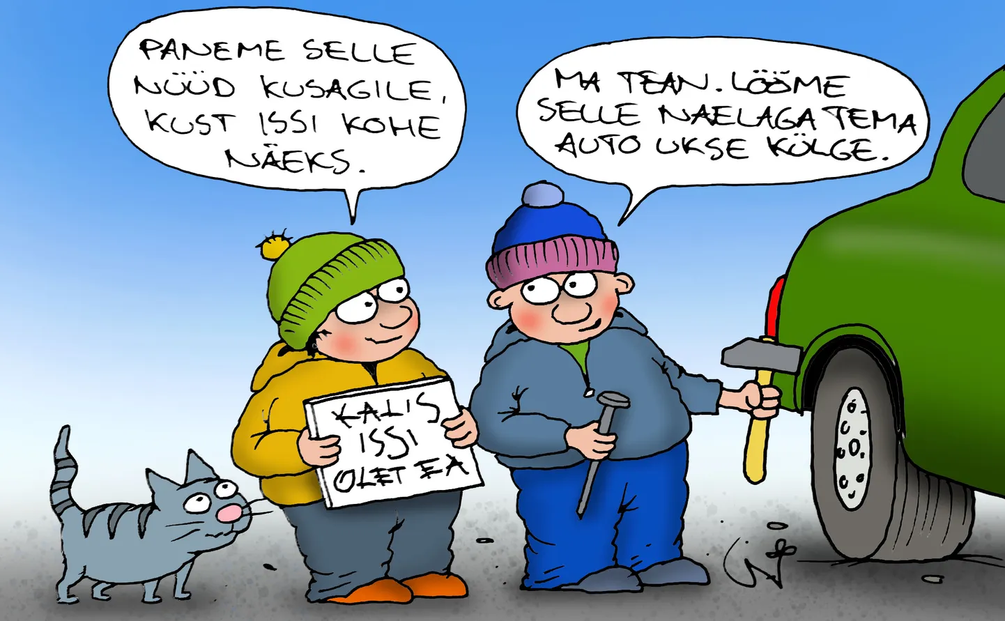 Urmas Nemvalts joonistab.