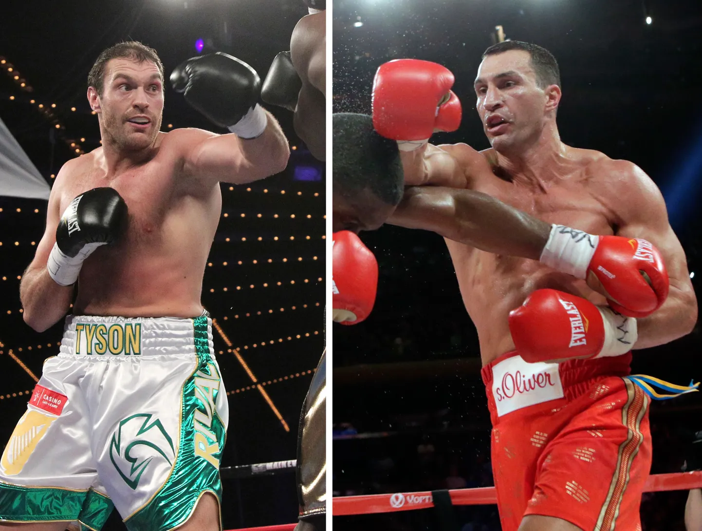 Tyson Fury (vasakul) ja Vladimir Klitško.