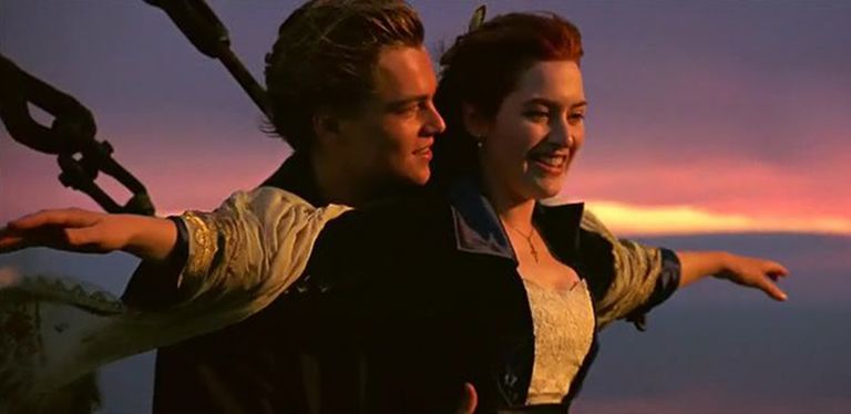 Kaader 1997. aasta filmist «Titanic», pildil Leonardo DiCaprio (Jack) ja Kate Winslet (Rose)
